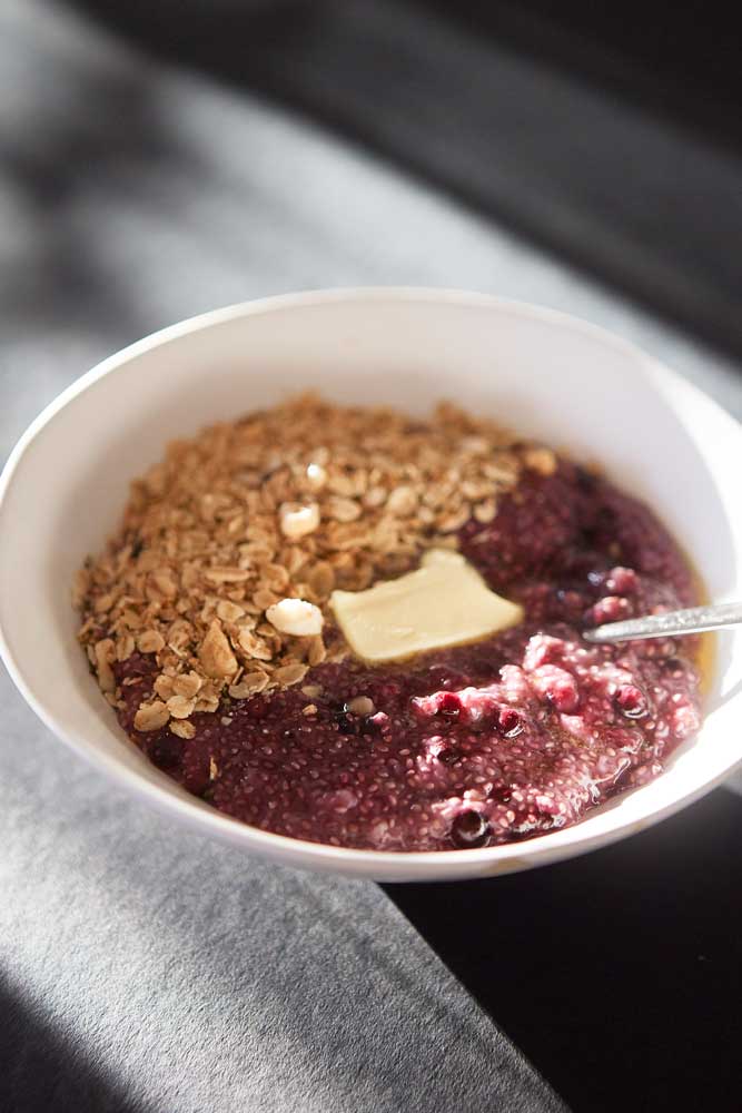 Warm Blueberry Walnut Chia Pudding – Clean Living Guide